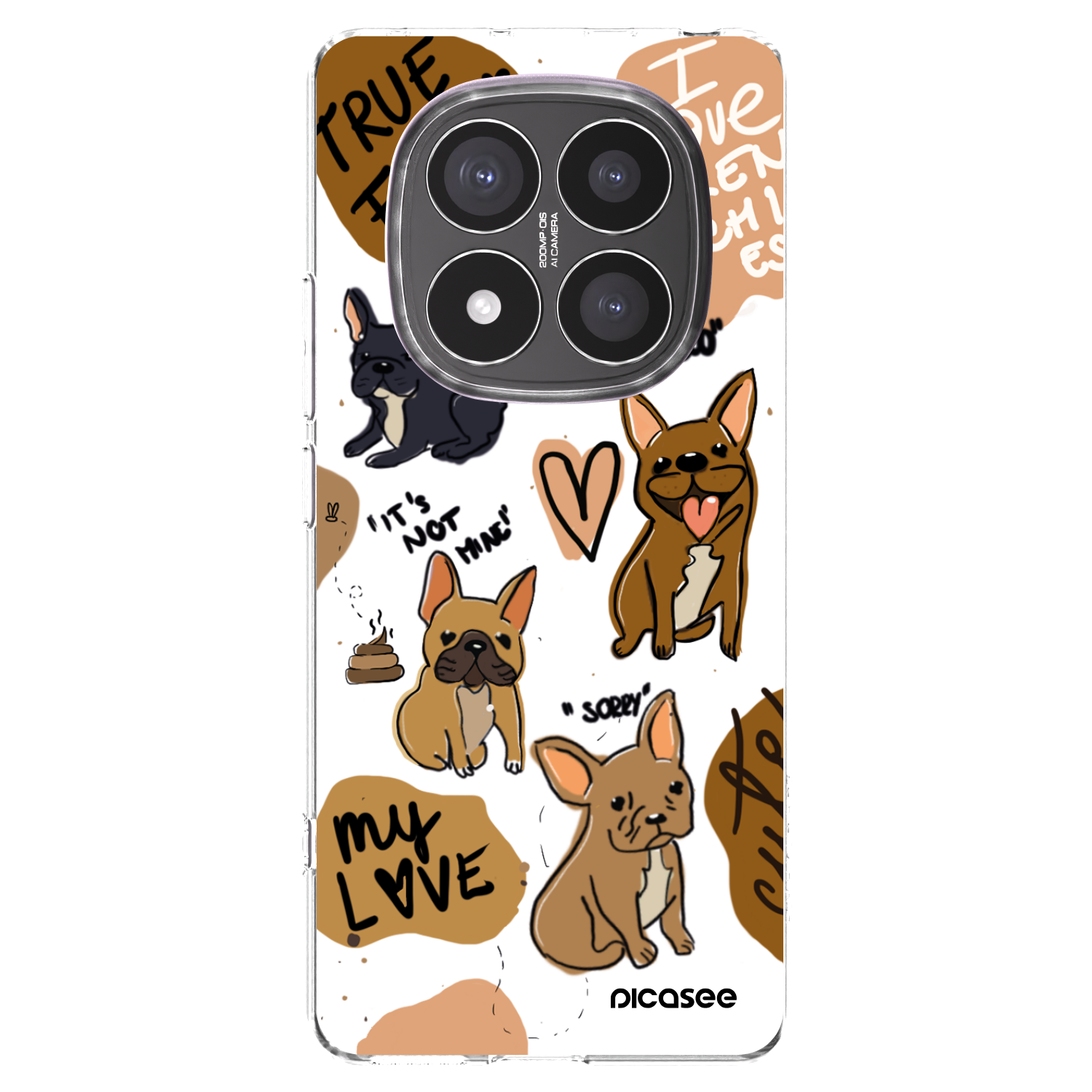 Picasee silikonska prozirna maskica za Xiaomi Redmi Note 14 Pro+ 5G - Frenchies