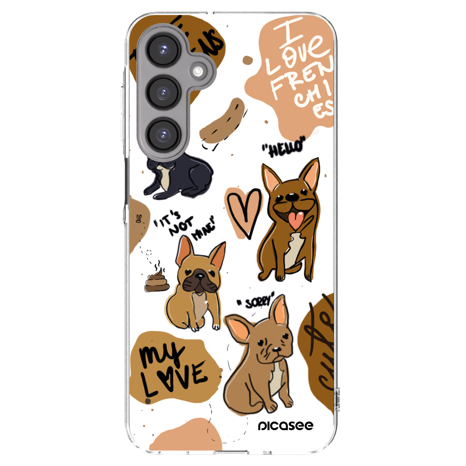 Picasee silikonska prozirna maskica za Samsung Galaxy A16 5G - Frenchies