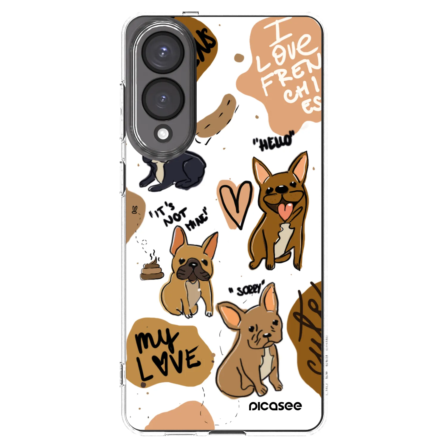 Picasee silikonska prozirna maskica za Samsung Galaxy S25 Edge 5G - Frenchies