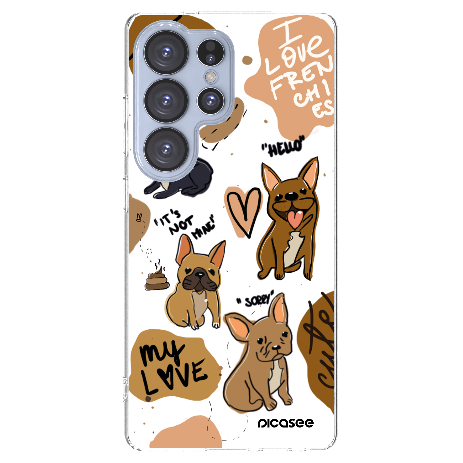 Picasee silikonska prozirna maskica za Samsung Galaxy S25 Ultra 5G - Frenchies