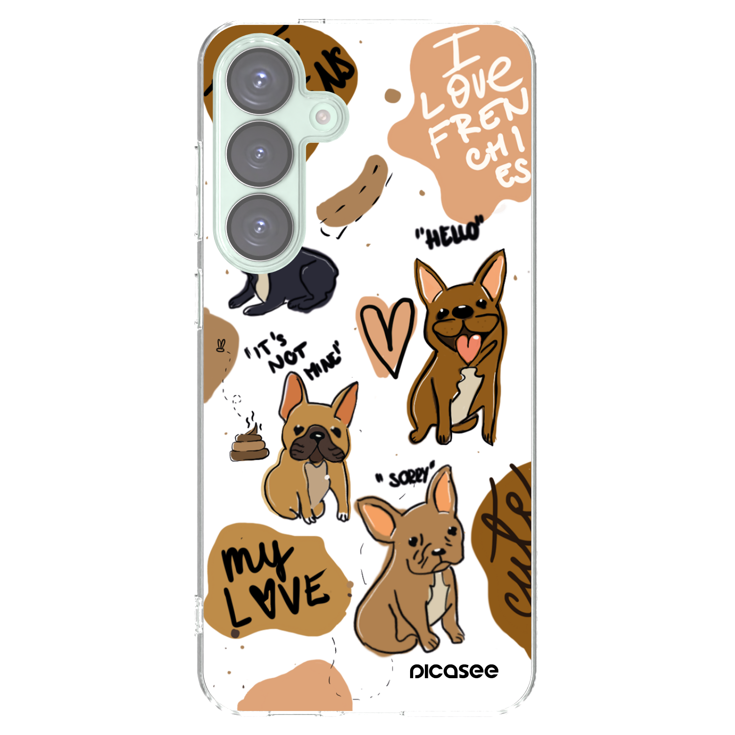 Picasee silikonska prozirna maskica za Samsung Galaxy S25+ 5G - Frenchies