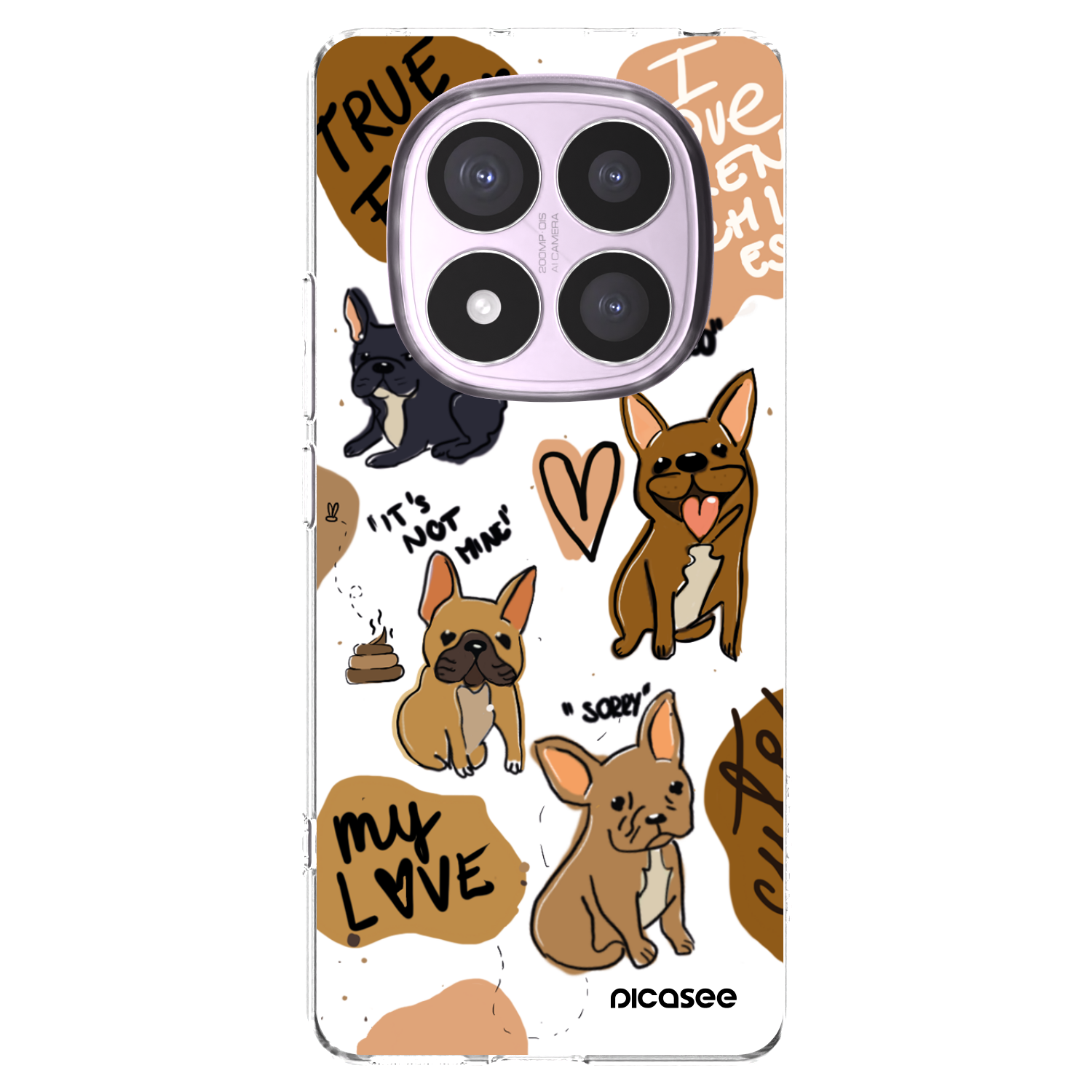 Picasee silikonska prozirna maskica za Xiaomi Redmi Note 14 Pro 4G - Frenchies