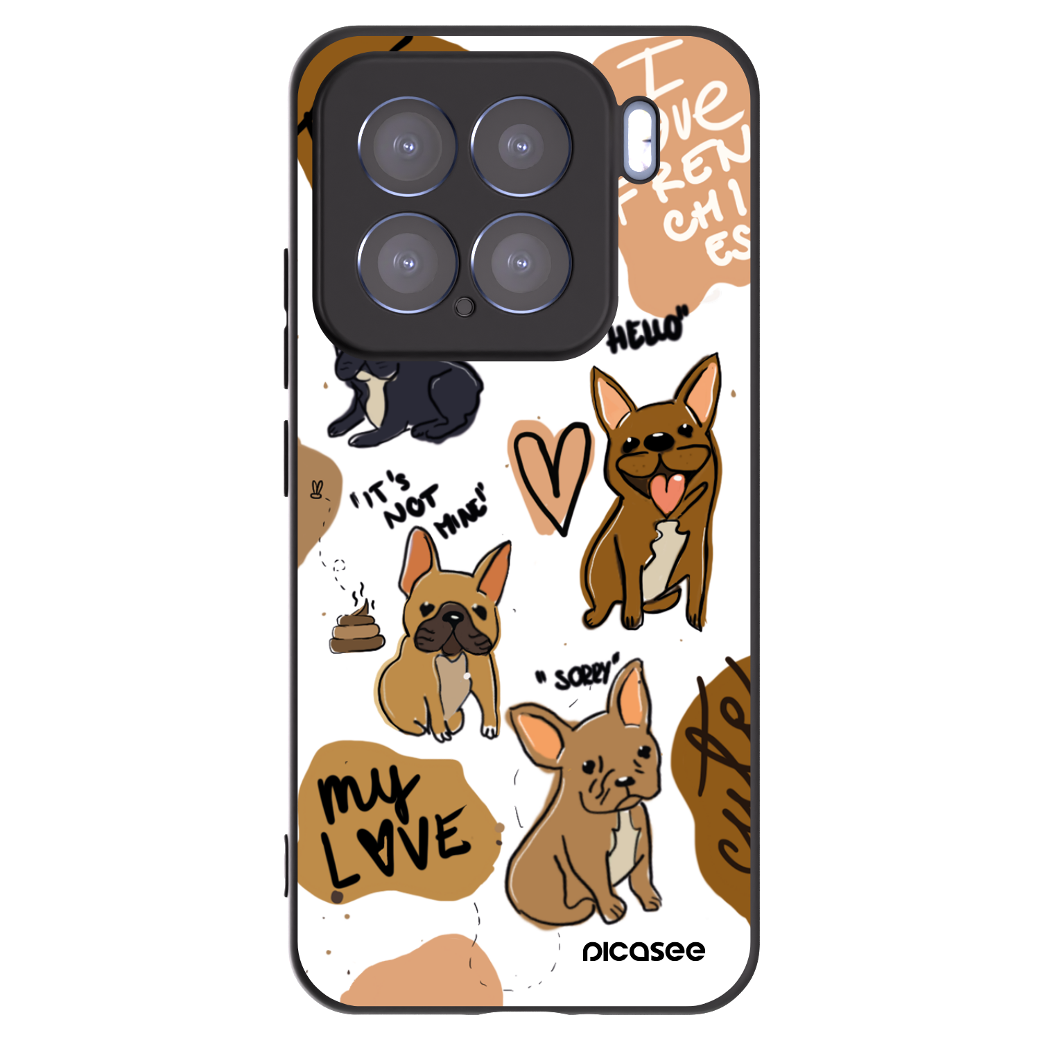 Picasee crna silikonska maskica za Xiaomi 15 - Frenchies