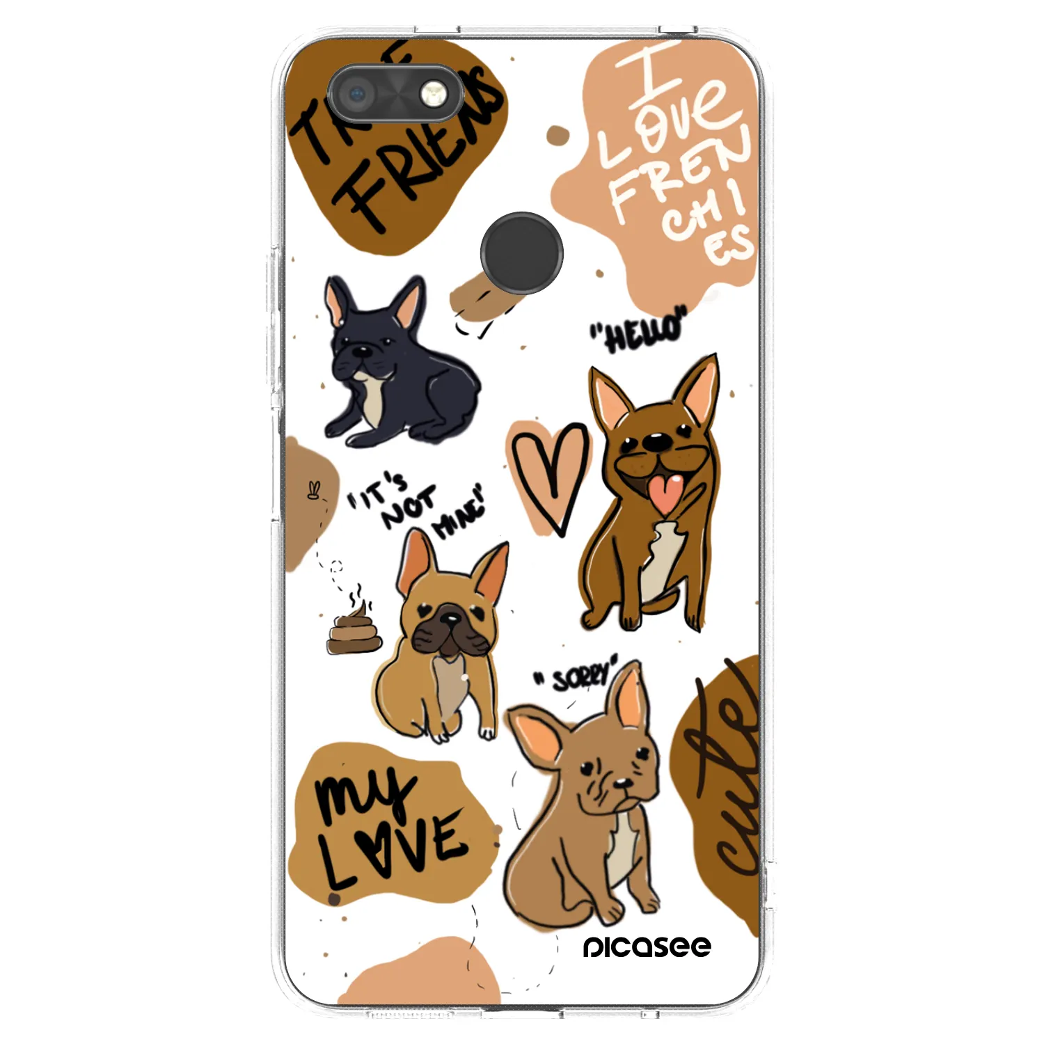 Picasee silikonska prozirna maskica za Huawei P9 Lite Mini - Frenchies