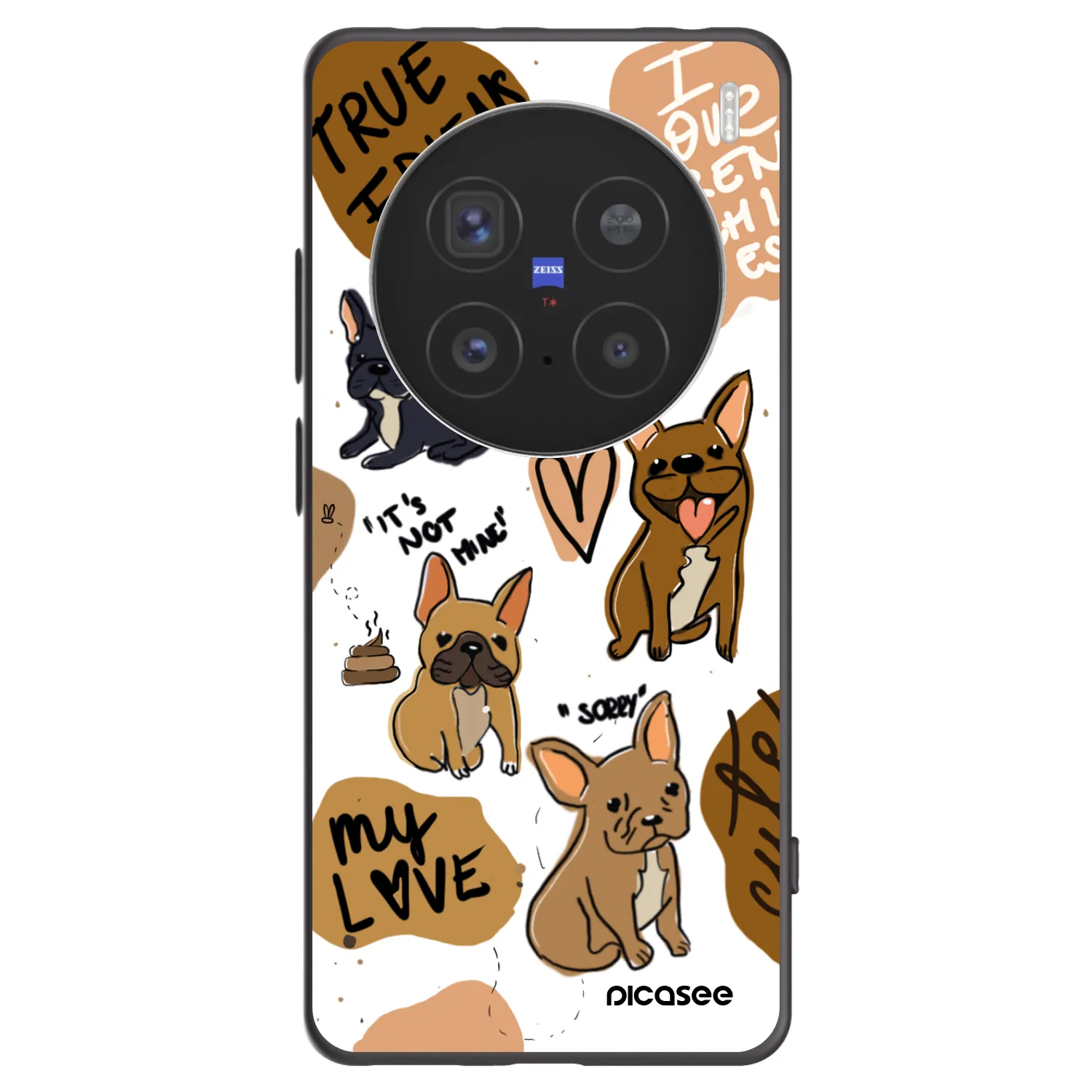 Picasee crna silikonska maskica za Vivo X200 Pro - Frenchies