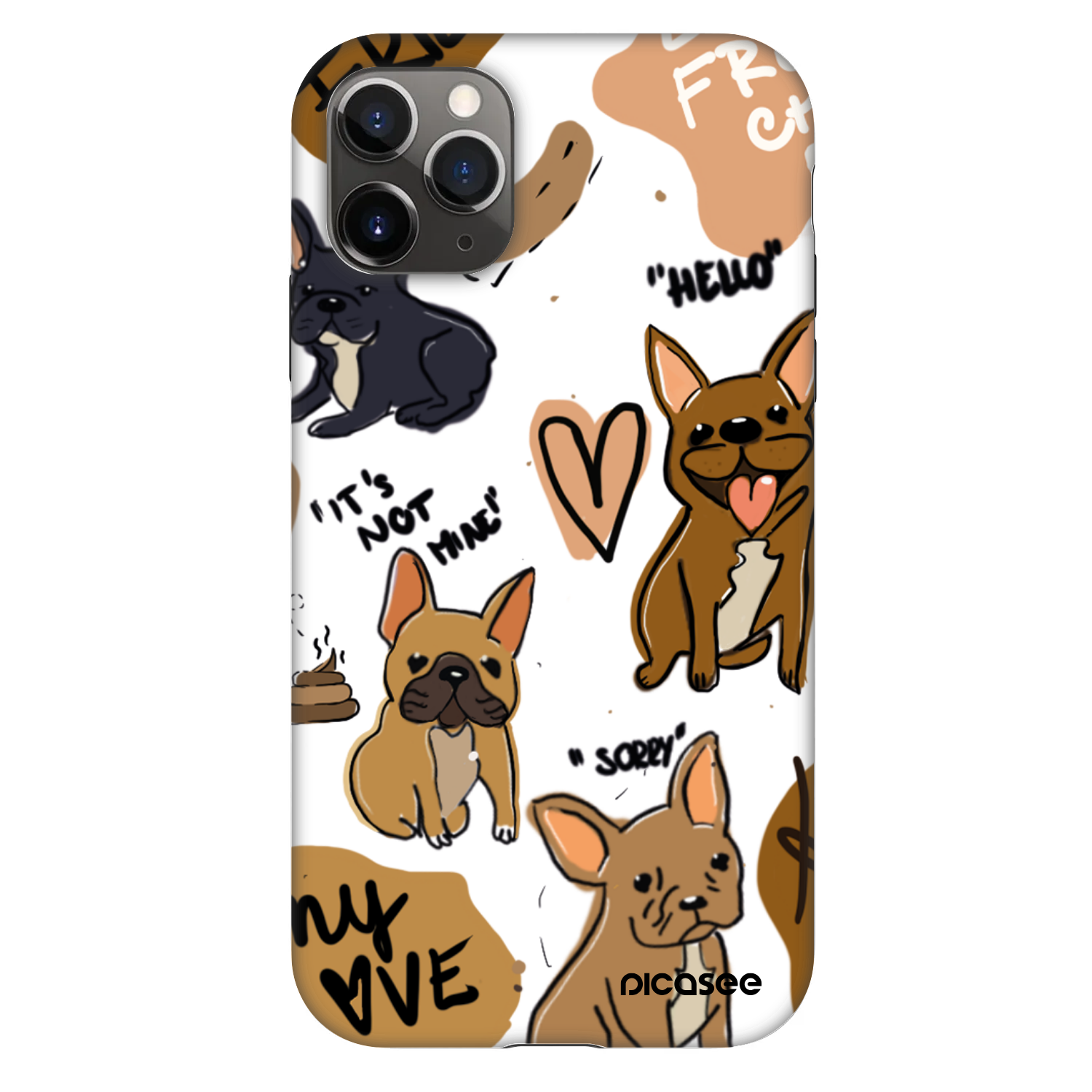 Picasee Fashion Case za Apple iPhone 11 Pro - Frenchies