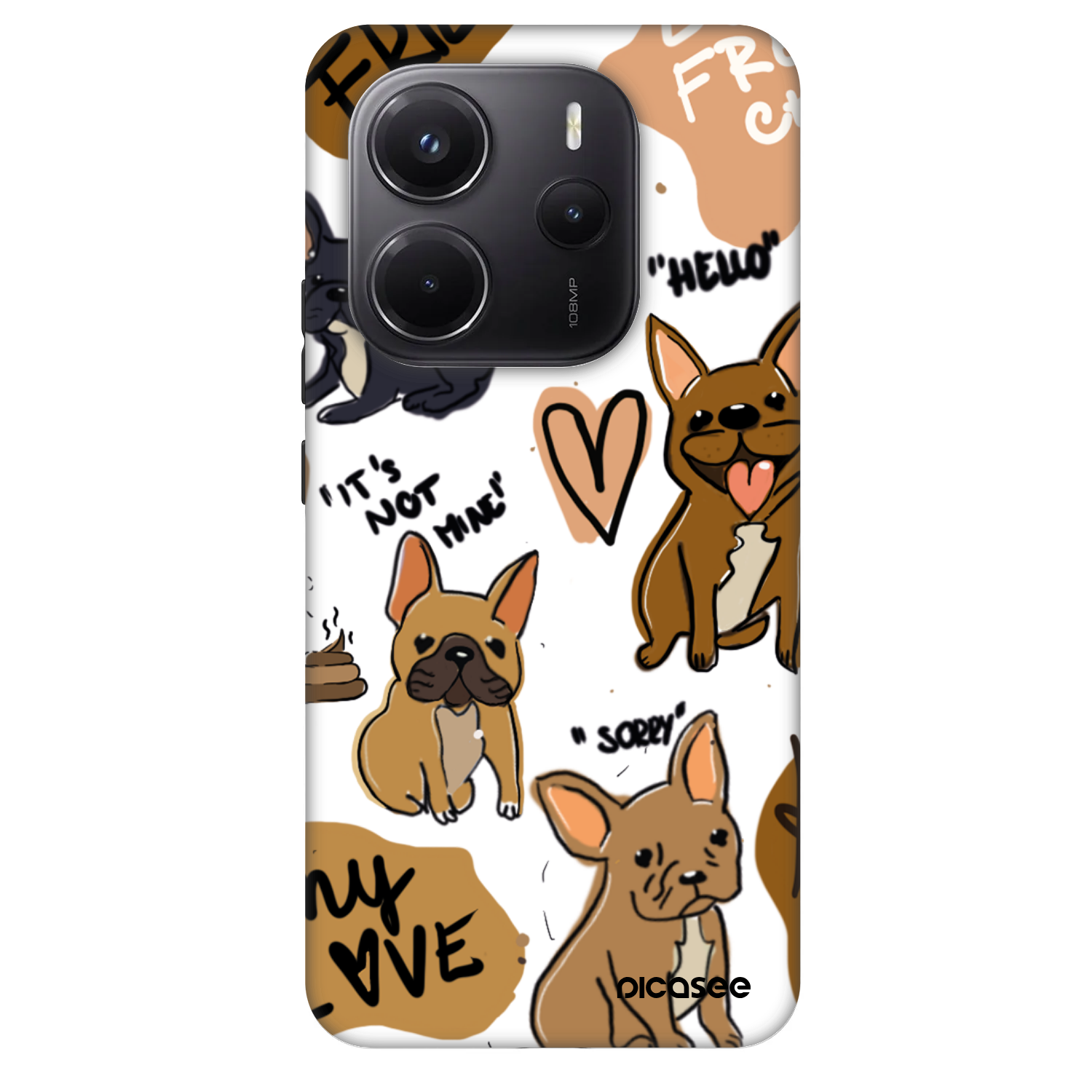Picasee Fashion Case za Xiaomi Redmi Note 14 5G - Frenchies