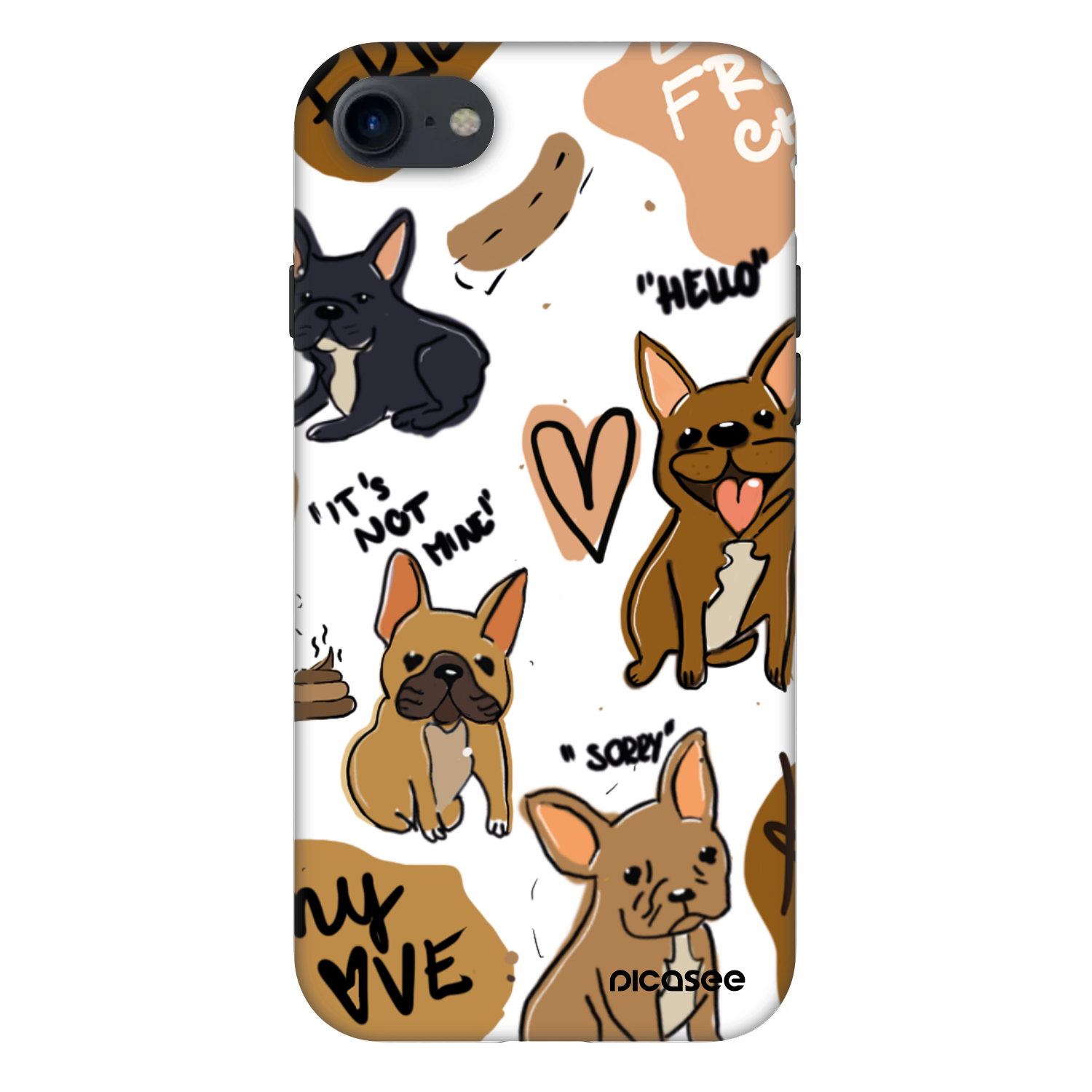 Picasee Fashion Case za Apple iPhone SE 2022 - Frenchies