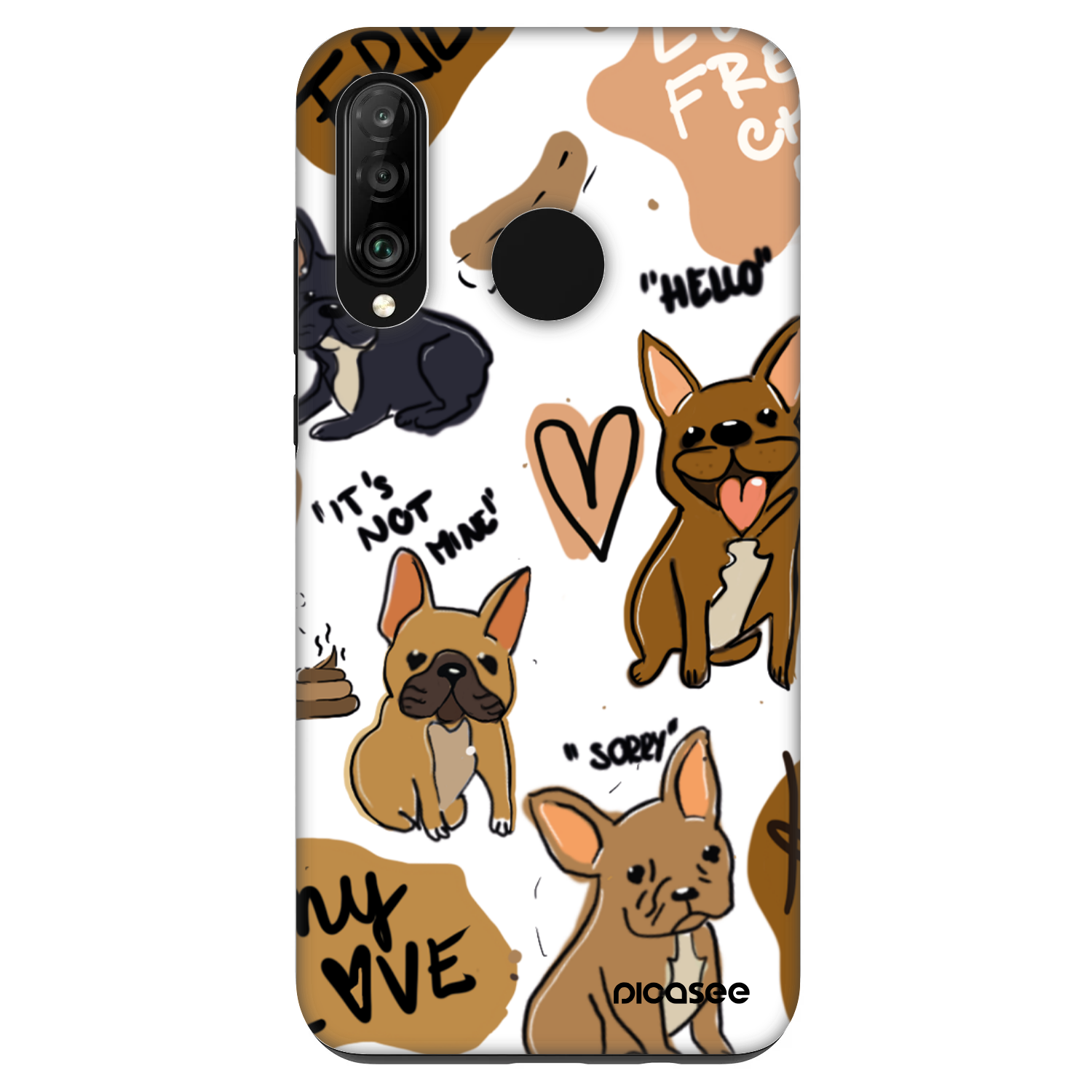 Picasee Fashion Case za Huawei P30 Lite - Frenchies