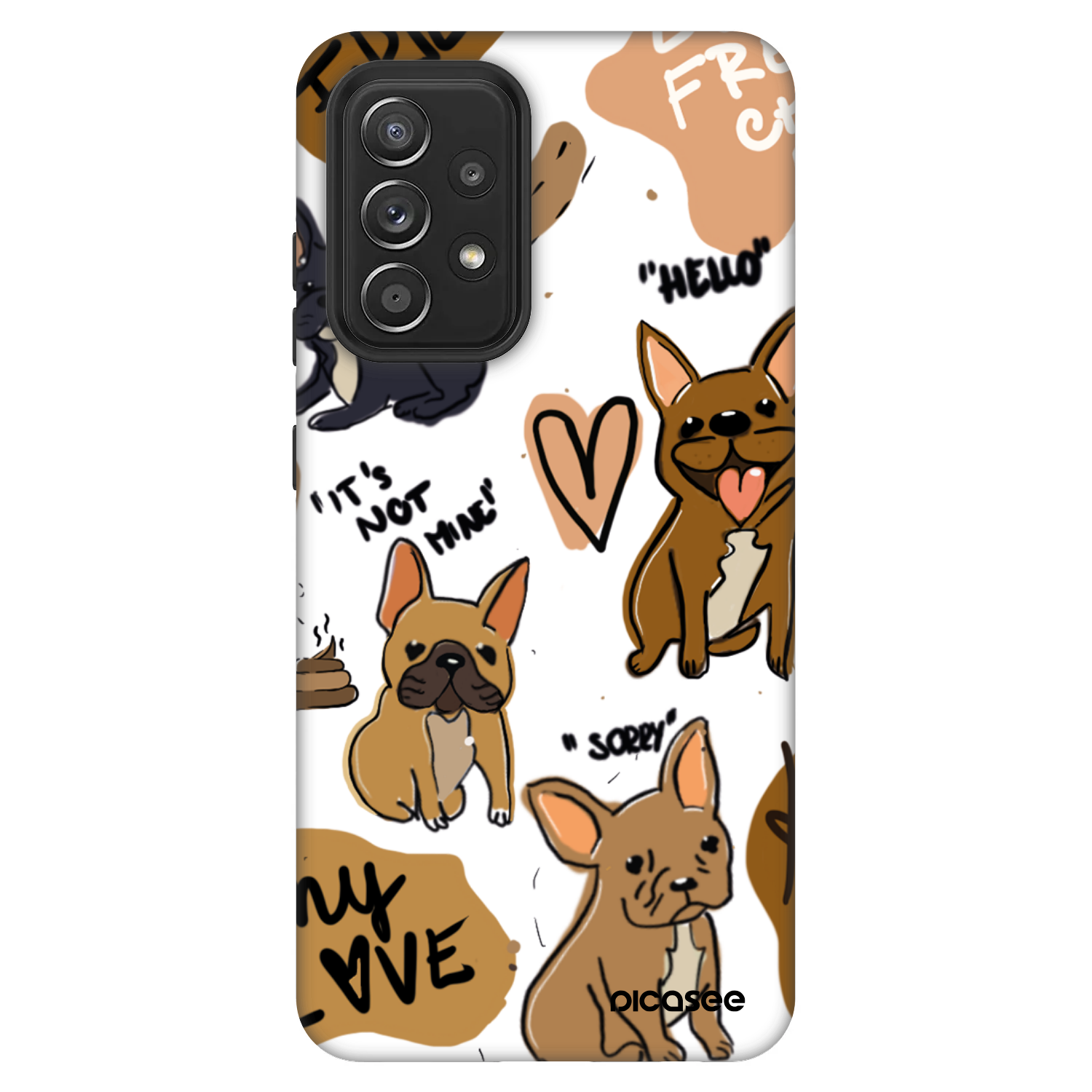 Picasee Fashion Case za Samsung Galaxy A52 5G A525F - Frenchies