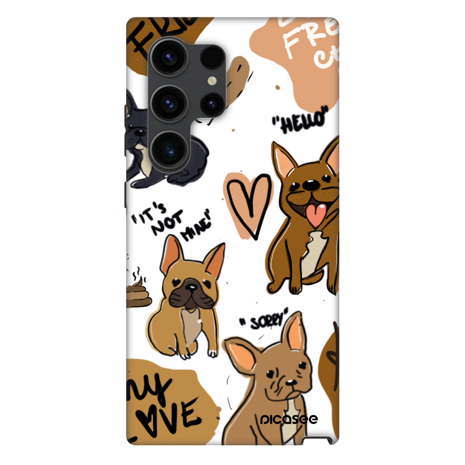 Picasee Fashion Case PowerShare pro Samsung Galaxy S24 Ultra S928B 5G - Frenchies