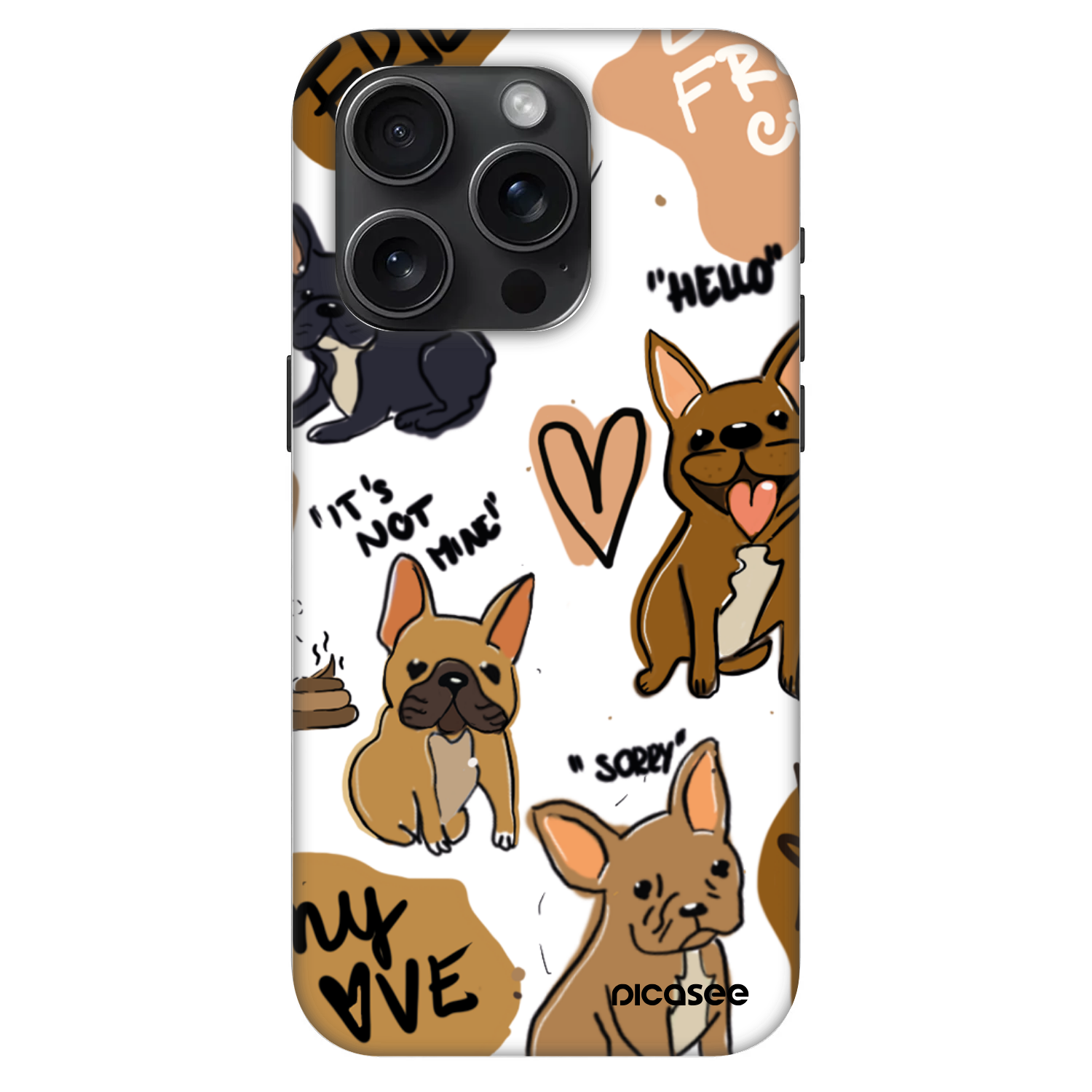 Picasee Fashion Case MagSafe za Apple iPhone 15 Pro - Frenchies