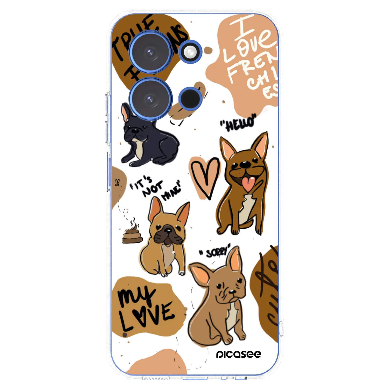 Picasee silikonska prozirna maskica za Xiaomi Redmi 15C 4G - Frenchies