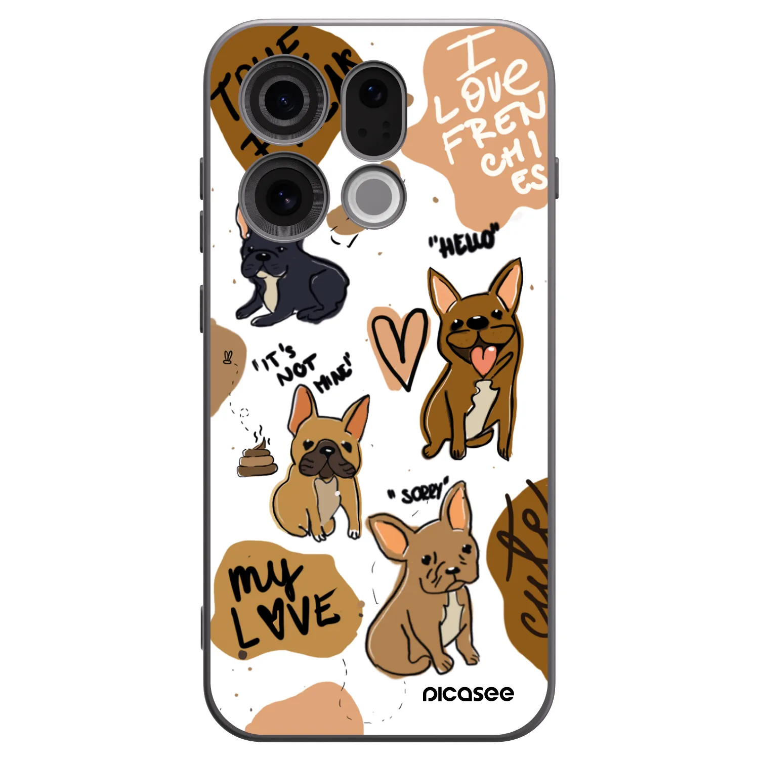 Picasee crna silikonska maskica za OPPO Find X9 - Frenchies