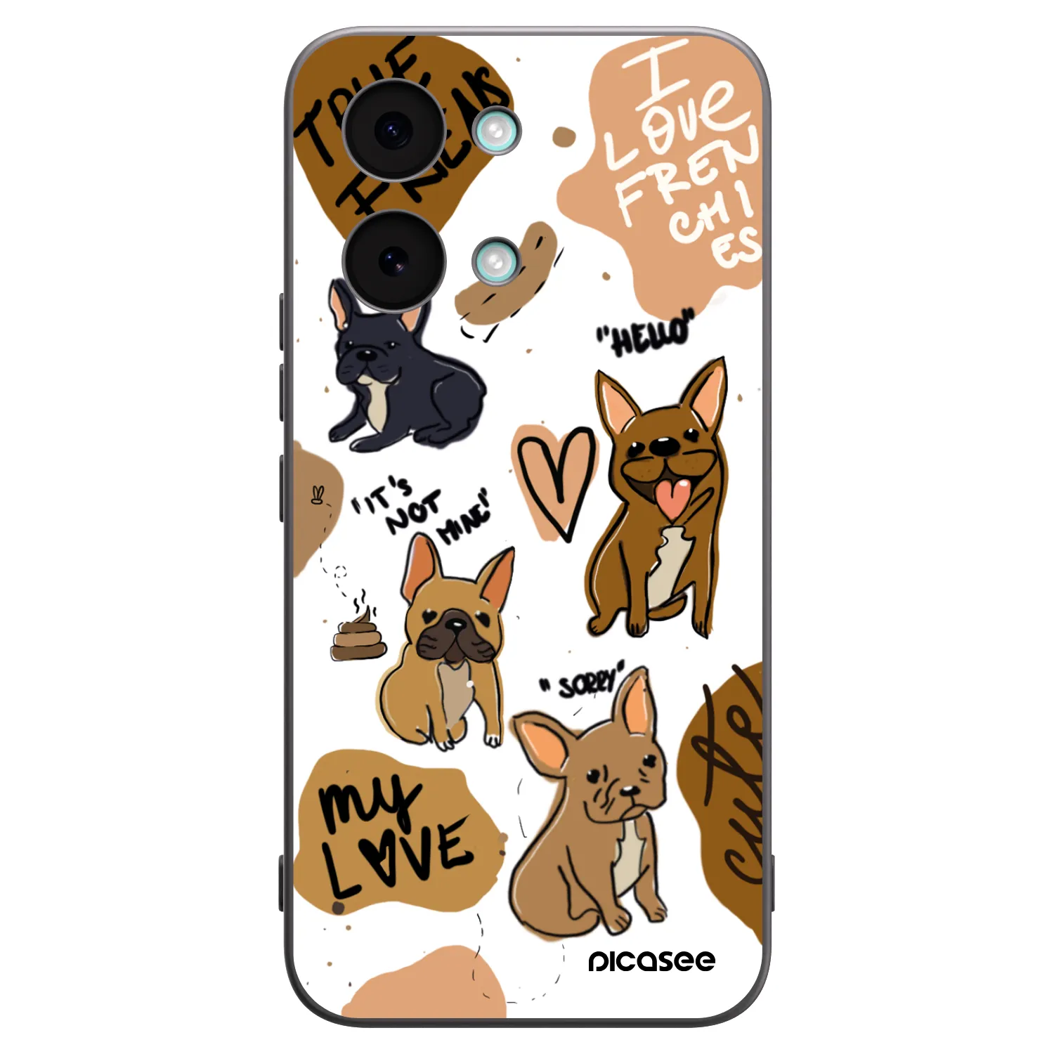 Picasee crna silikonska maskica za Xiaomi Poco X8 Pro Max - Frenchies