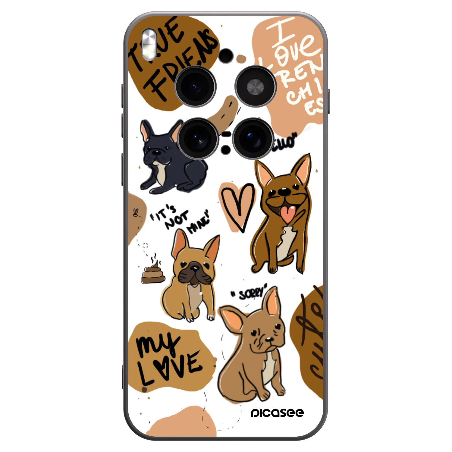 Picasee crna silikonska maskica za Vivo X300 Pro - Frenchies