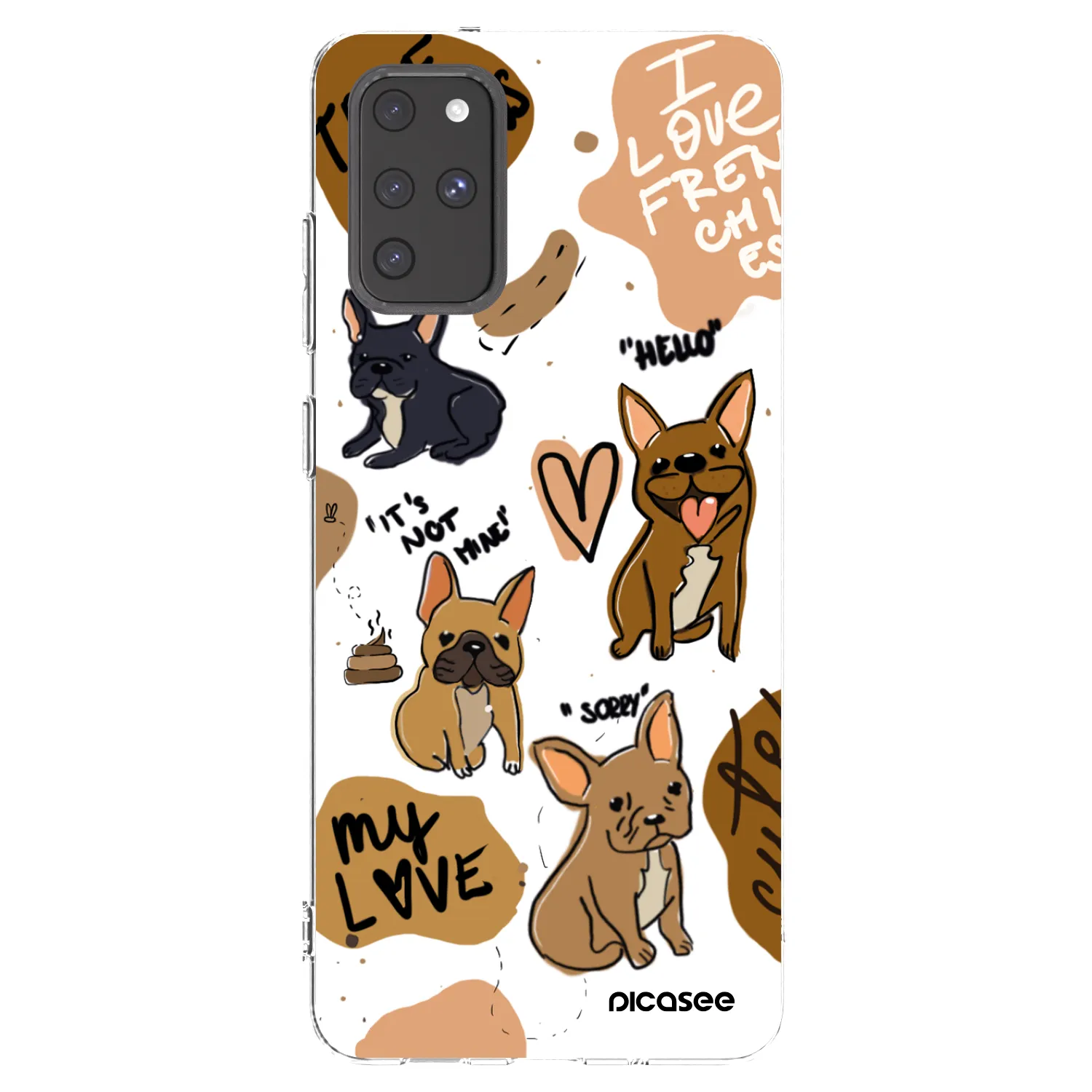 Picasee silikonska prozirna maskica za Samsung Galaxy S20+ G985F - Frenchies