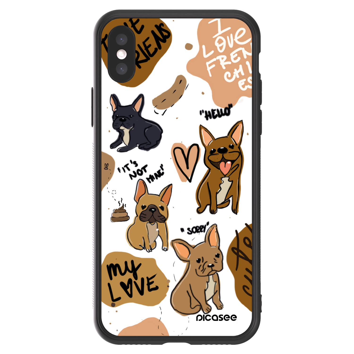 Picasee ULTIMATE CASE za Apple iPhone X/XS - Frenchies