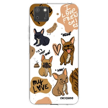 Picasee silikonska prozirna maskica za Huawei Y5P - Frenchies