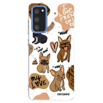 Picasee silikonska prozirna maskica za Samsung Galaxy S20 FE - Frenchies