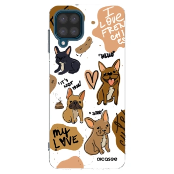 Picasee silikonska prozirna maskica za Samsung Galaxy A12 A125F - Frenchies