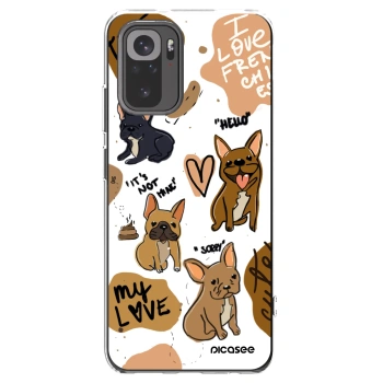Picasee silikonska prozirna maskica za Xiaomi Redmi Note 10 - Frenchies