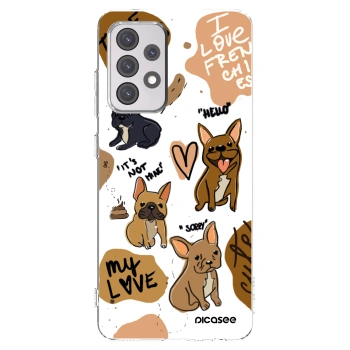 Picasee silikonska prozirna maskica za Samsung Galaxy A52 5G A525F - Frenchies