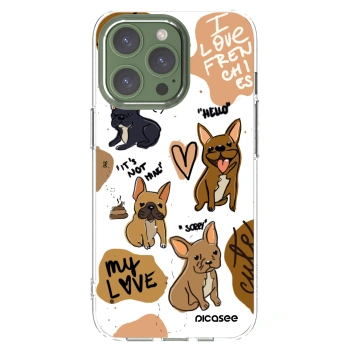 Picasee silikonska prozirna maskica za Apple iPhone 13 Pro - Frenchies