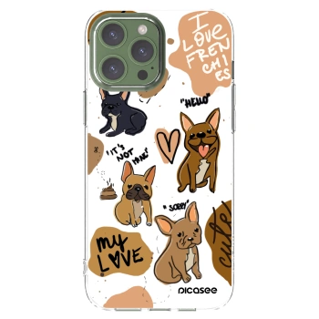 Picasee silikonska prozirna maskica za Apple iPhone 13 Pro Max - Frenchies