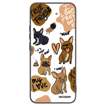 Picasee crna silikonska maskica za Xiaomi Redmi 10C - Frenchies