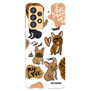 Picasee silikonska prozirna maskica za Samsung Galaxy A33 5G A336 - Frenchies