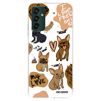 Picasee silikonska prozirna maskica za Samsung Galaxy M13 M135F - Frenchies