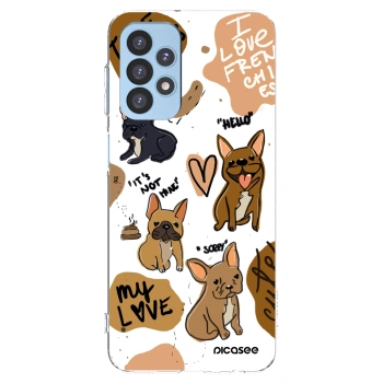 Picasee silikonska prozirna maskica za Samsung Galaxy A23 A235F 4G - Frenchies