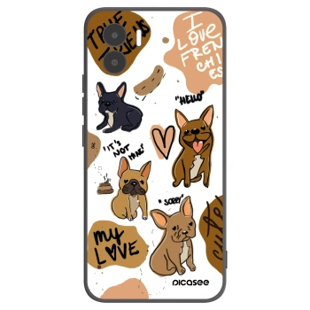 Picasee crna silikonska maskica za Xiaomi Redmi A1 - Frenchies