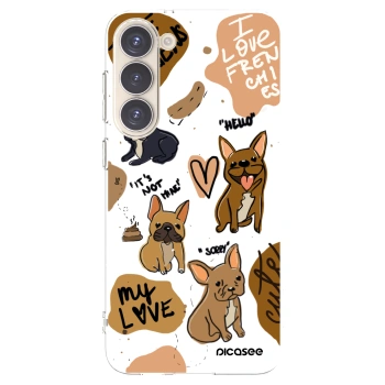 Picasee silikonska prozirna maskica za Samsung Galaxy S23+ 5G - Frenchies