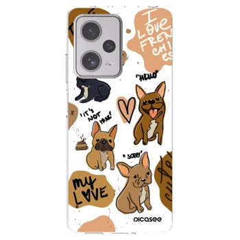 Picasee silikonska prozirna maskica za Xiaomi Redmi Note 12 Pro+ 5G - Frenchies