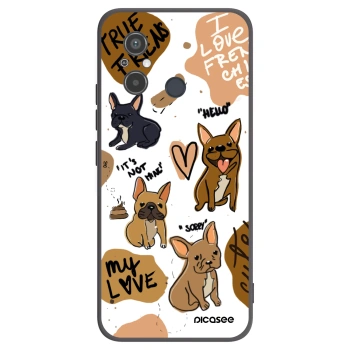 Picasee crna silikonska maskica za Xiaomi Redmi 12C - Frenchies
