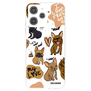 Picasee silikonska prozirna maskica za Xiaomi Redmi 12 4G - Frenchies