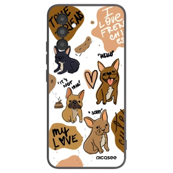 Picasee crna silikonska maskica za Samsung Galaxy A04s A047F - Frenchies