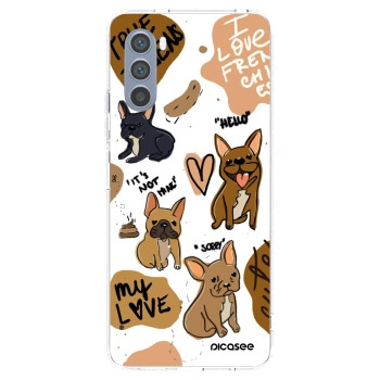 Picasee silikonska prozirna maskica za Motorola Moto G62 - Frenchies