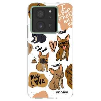 Picasee silikonska prozirna maskica za Xiaomi 13T - Frenchies
