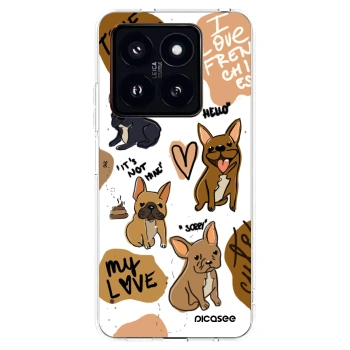 Picasee silikonska prozirna maskica za Xiaomi 14 Pro - Frenchies