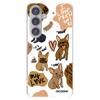 Picasee silikonska prozirna maskica za Samsung Galaxy S24 S921B 5G - Frenchies