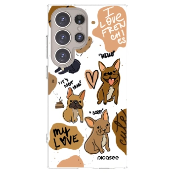 Picasee silikonska prozirna maskica za Samsung Galaxy S24 Ultra S928B 5G - Frenchies