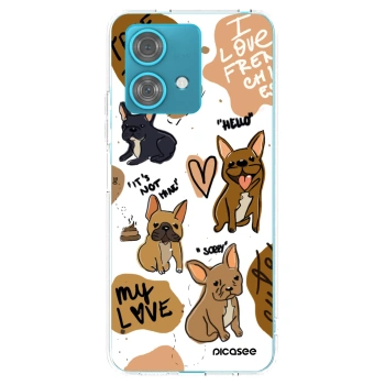 Picasee silikonska prozirna maskica za Motorola Edge 40 Neo - Frenchies