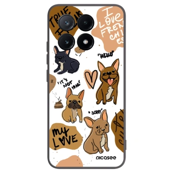 Picasee crna silikonska maskica za Xiaomi Poco X6 Pro - Frenchies