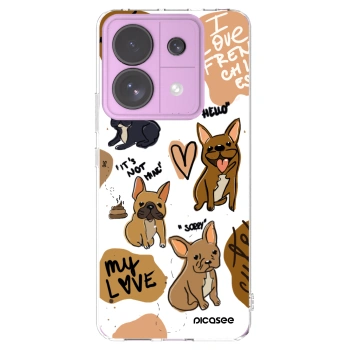 Picasee silikonska prozirna maskica za Xiaomi Redmi Note 13 Pro 5G - Frenchies