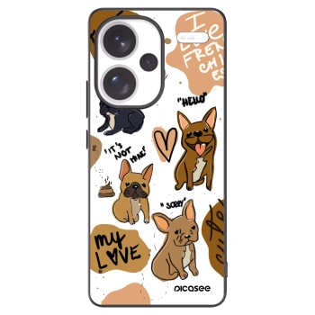 Picasee crna silikonska maskica za Xiaomi Redmi Note 13 Pro+ 5G - Frenchies