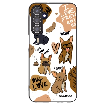 Picasee crna silikonska maskica za Samsung Galaxy A15 A155F 4G - Frenchies