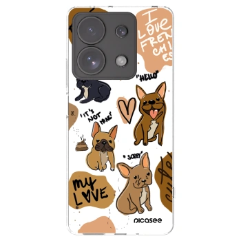 Picasee silikonska prozirna maskica za Xiaomi Redmi Note 13 Pro 4G - Frenchies